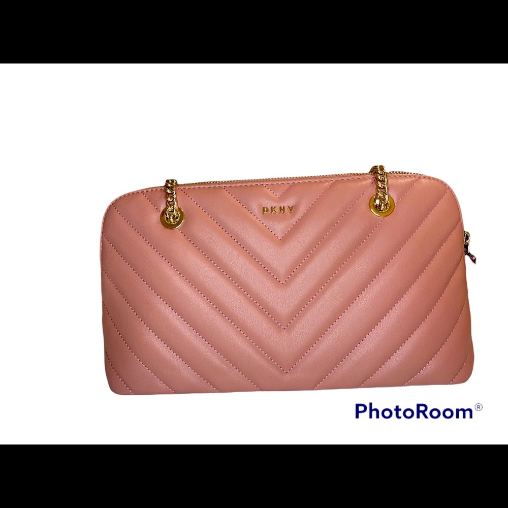 DKNY Veronica TZ shoulder bag chevron chain purse